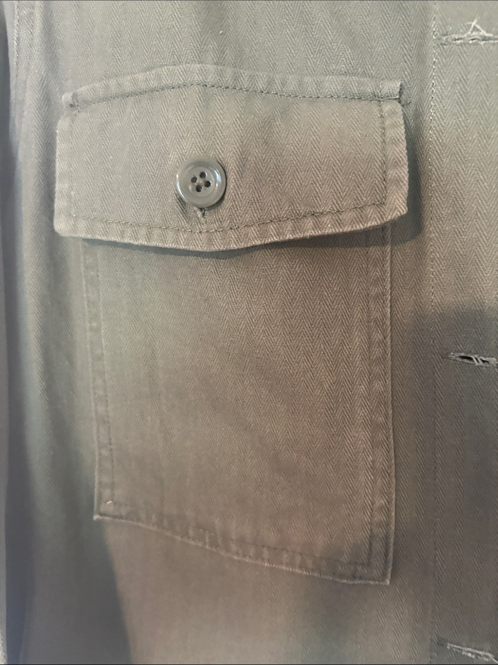Universal Thread Olive Utility Jacket with Button Flap Pockets - Picture 4 of 7